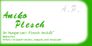 aniko plesch business card